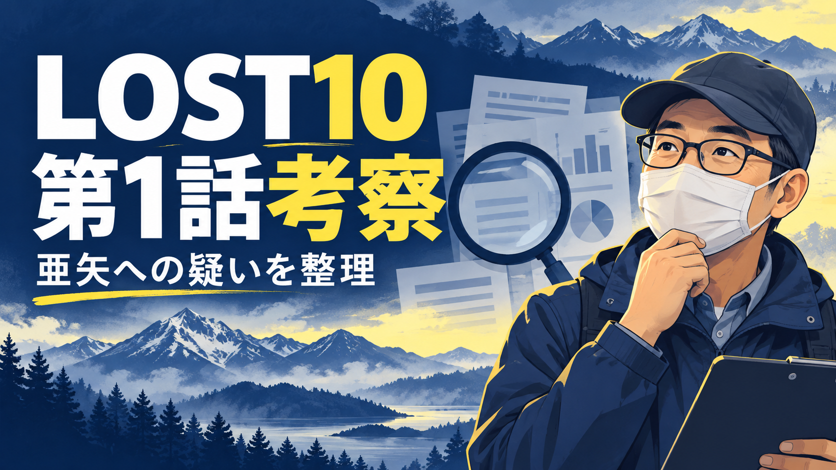 LOST10第1話考察・亜矢への疑いを整理するオリジナルイラスト